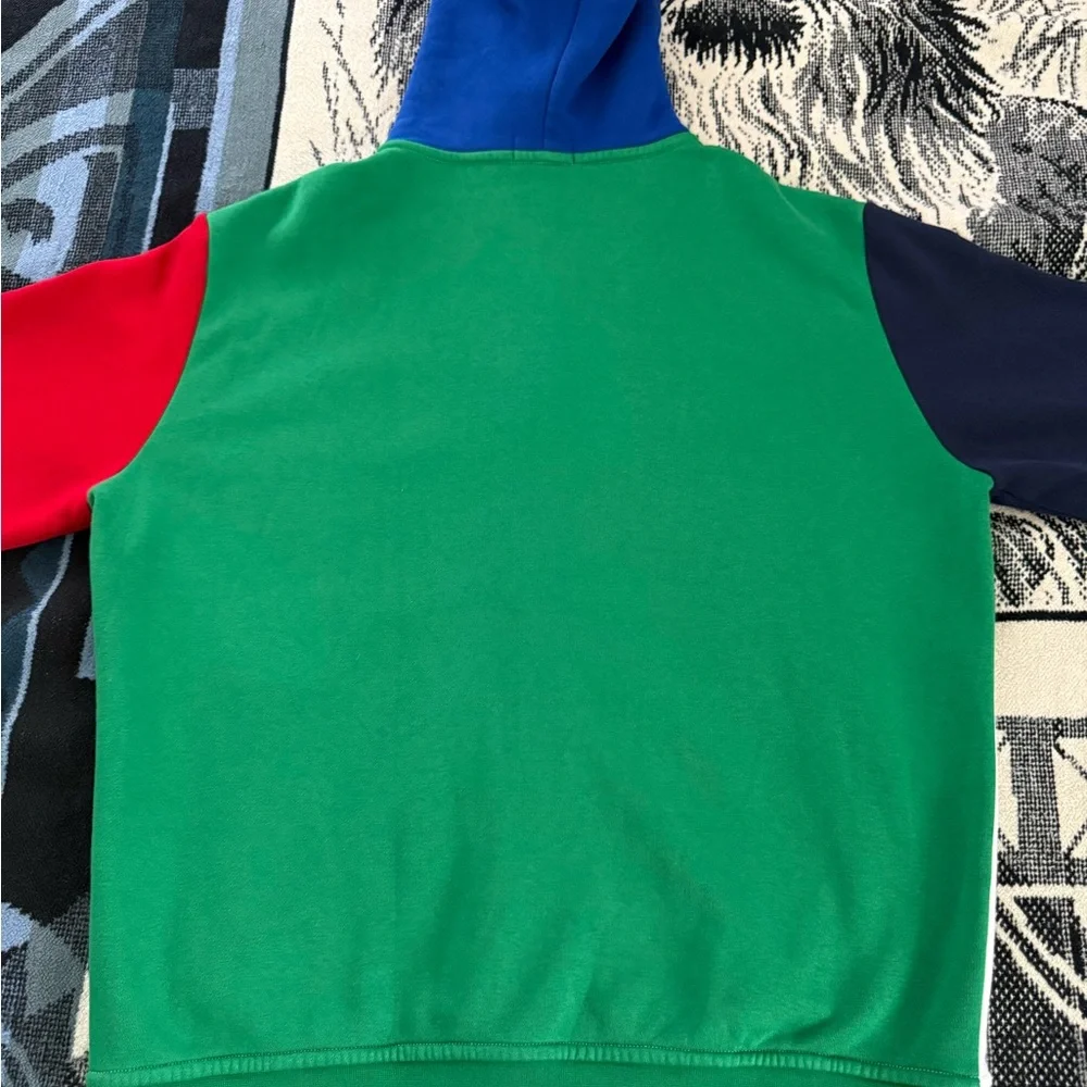 Polo Ralph Lauren Double Knit White/Red/Blue/Green ColorBlock Hoodie & Joggers